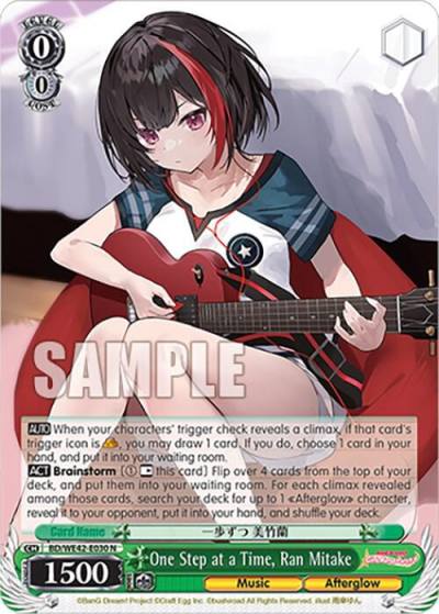One Step at a Time Ran Mitake BD/WE42-E030 N BanG Dream! Girls Band Party! Countdown Collection Premium Booster Card