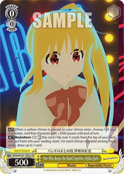 One Who Keeps the Band Together Nijika Ijichi BTR/W107-TE02 TD BOCCHI THE ROCK! Card