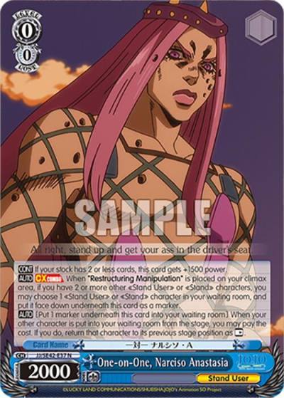 One on One Narciso Anastasia JJ/SE42-E37 N JoJo's Bizarre Adventure: Stone Ocean Premium Booster Card