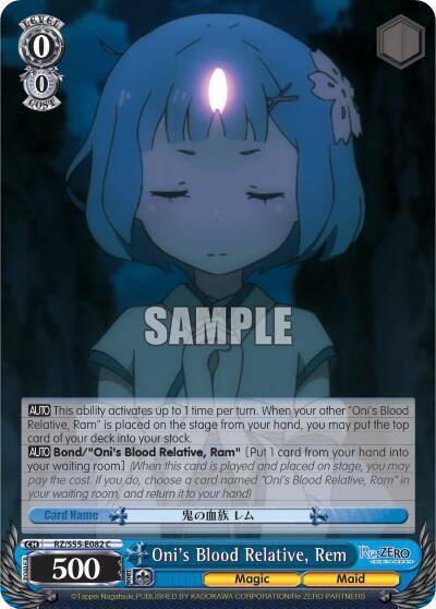 Onis Blood Relative Rem RZ/S55-E082 C Re:ZERO Vol.2 Card