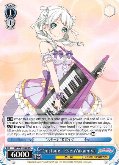 Onstage Eve Wakamiya BD/W54-E092 C BanG Dream! Girls Band Party! Card