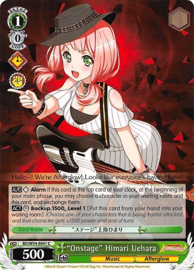 Onstage Himari Uehara BD/W54-E041 C BanG Dream! Girls Band Party! Card