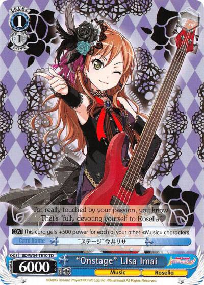 Onstage Lisa Imai BD/W54-TE10 TD BanG Dream! Girls Band Party! Card