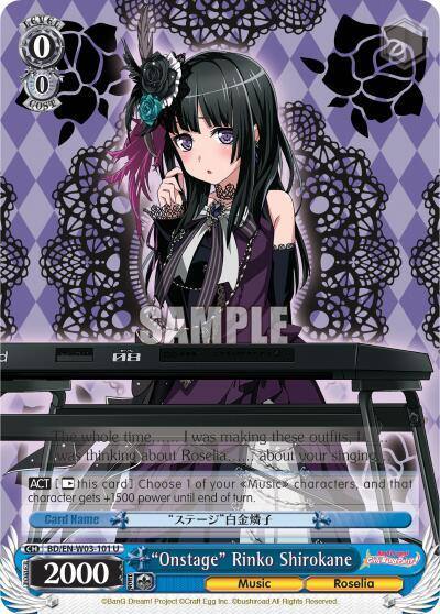 Onstage Rinko Shirokane BD/EN-W03-101 U BanG Dream! Girls Band Party! MULTI LIVE Card
