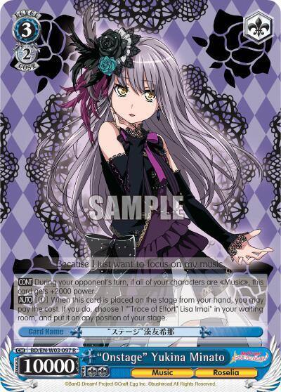 Onstage Yukina Minato BD/EN-W03-097 R BanG Dream! Girls Band Party! MULTI LIVE Card