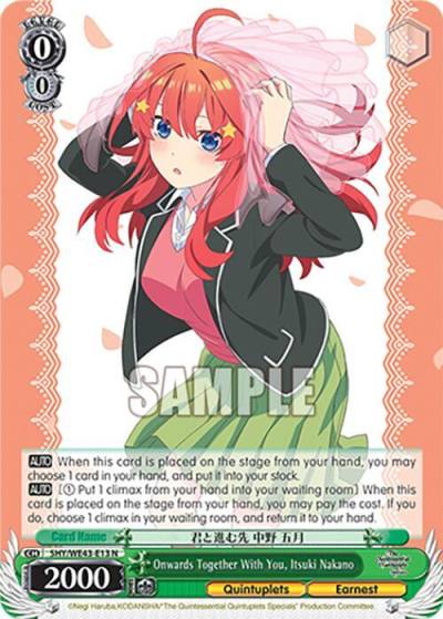 Onwards Together With You Itsuki Nakano 5HY/WE43-E13 N The Quintessential Quintuplets Specials Premium Booster Card