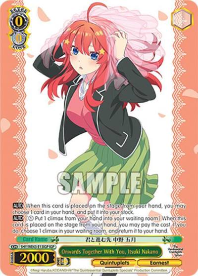 Onwards Together With You Itsuki Nakano IGP 5HY/WE43-E13IGP IGP The Quintessential Quintuplets Specials Premium Booster Card