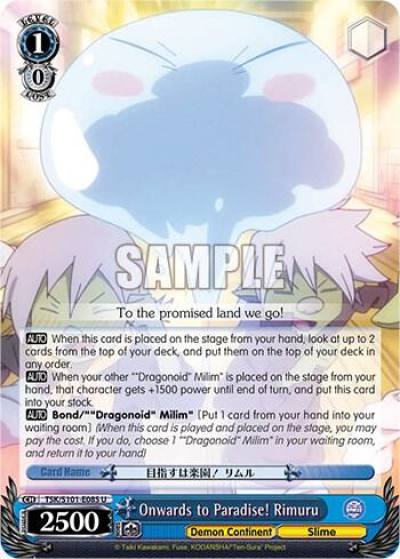 Onwards to Paradise Rimuru TSK/S101-E085 U That Time I Got Reincarnated as a Slime Vol.3 Card