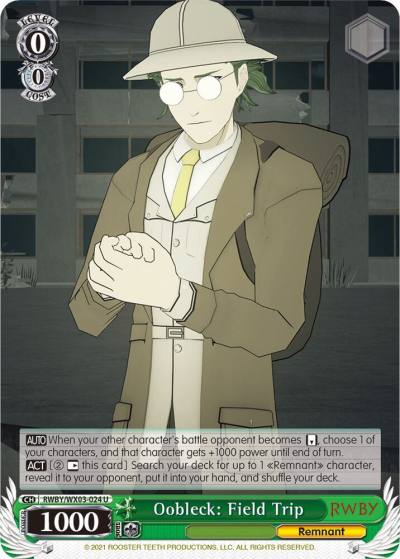 Oobleck Field Trip RWBY/WX03-024 U RWBY Card
