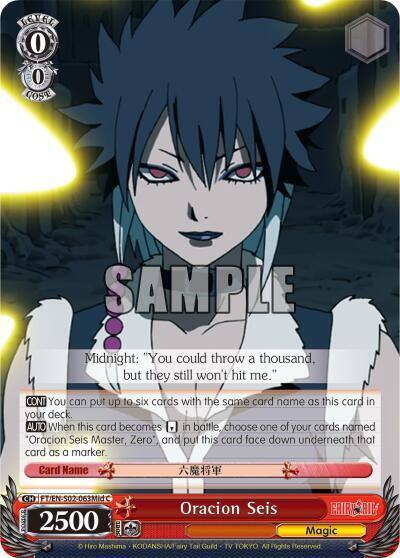 Oracion Seis Midnight FT/EN-S02-063Mid C Fairy Tail ver.E Card