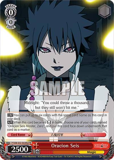 Oracion Seis Midnight FT/EN-S02-063Mid C RE Fairy Tail Chronicle Set Card
