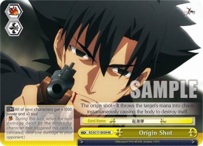Origin Shot FZ/SC17-E029 RE Fate/Zero Chronicle Set Card