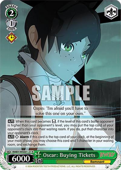Oscar Buying Tickets RWBY/WXE01-21 N RWBY Premium Booster Card