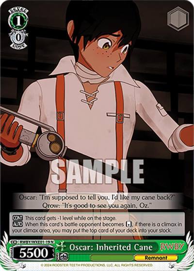 Oscar Inherited Cane RWBY/WXE01-19 N RWBY Premium Booster Card