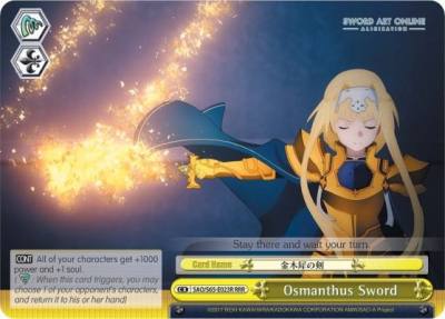 Osmanthus Sword RRR SAO/S65-E023R RRR Sword Art Online -Alicization- Card