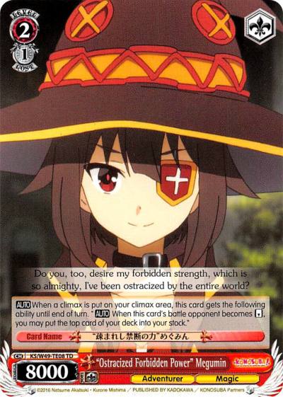 Ostracized Forbidden Power Megumin KS/W49-TE08 TD KonoSuba Card