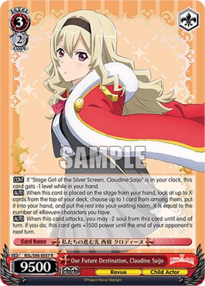 Our Future Destination Claudine Saijo RSL/S98-E057 R Revue Starlight The Movie Card