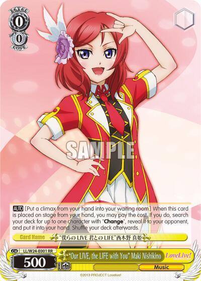 Our LIVE the LIFE with You Maki Nishikino LL/W24-E001 RR Love Live! Card