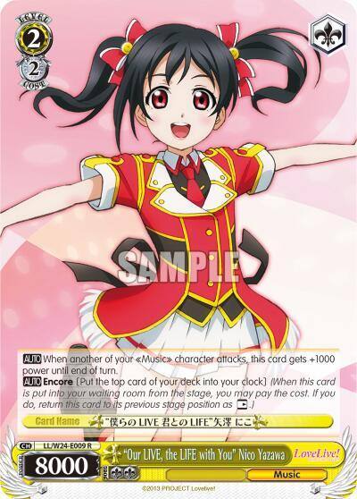 Our LIVE the LIFE with You Nico Yazawa LL/W24-E009 R Love Live! Card