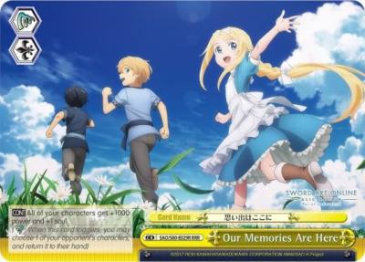 Our Memories Are Here RRR SAO/S80-E029R RRR Sword Art Online -Alicization- Vol.2 Card