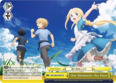 Our Memories Are Here SAO/S80-E029 CR Sword Art Online -Alicization- Vol.2 Card