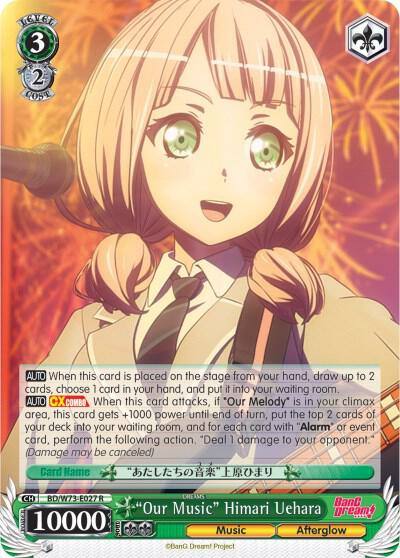 Our Music Himari Uehara BD/W73-E027 R BanG Dream! Vol.2 Card