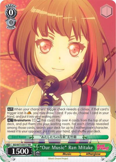 Our Music Ran Mitake BD/W73-E017 RR BanG Dream! Vol.2 Card