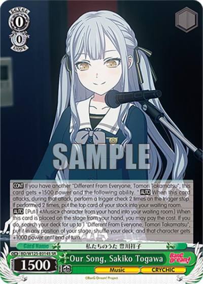 Our Song Sakiko Togawa SR BD/W125-E014S SR MyGO!!!!! x Ave Mujica Card