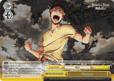 Outcry RRR AOT/S50-E022R RRR Attack on Titan Vol. 2 Card