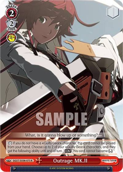 Outrage MKII GGST/SX06-075 R Guilty Gear -Strive- Card