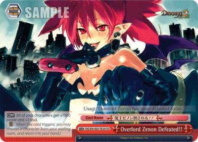 Overlord Zenon Defeated DG/EN-S03-TE20 TD Disgaea Card