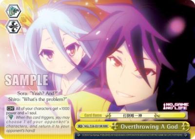 Overthrowing A God RRR NGL/S58-E019R RRR No Game No Life Card