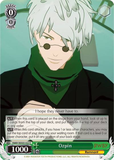 Ozpin RWBY/WX03-022 R RWBY Card