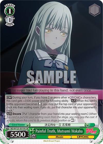Painful Truth Mutsumi Wakaba SR BD/W125-E019S SR MyGO!!!!! x Ave Mujica Card