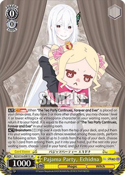 Pajama Party Echidna SR RZ/S116-E001S Re:ZERO -Starting Life in Another World- Vol.3 Card