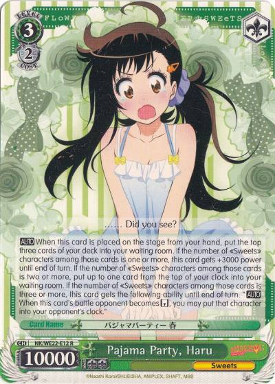 Pajama Party Haru NK/WE22-E12 NISEKOI Extra Booster Card