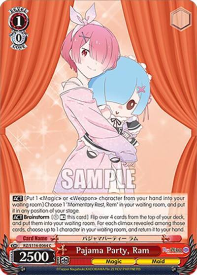 Pajama Party Ram RZ/S116-E064 Re:ZERO -Starting Life in Another World- Vol.3 Card