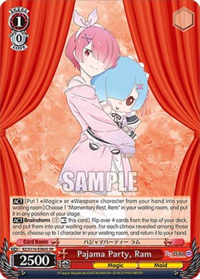 Pajama Party Ram SR RZ/S116-E064S Re:ZERO -Starting Life in Another World- Vol.3 Card