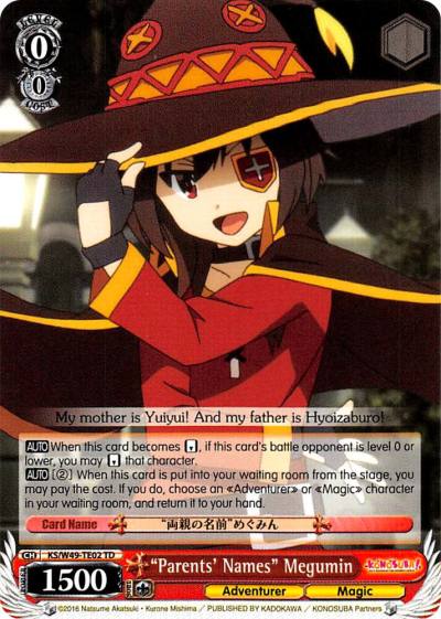 Parents Names Megumin KS/W49-TE02 TD KonoSuba Card