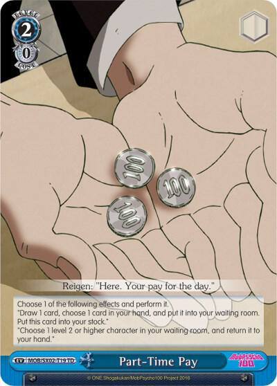 Part Time Pay MOB/SX02-T19 TD Mob Psycho 100 Card