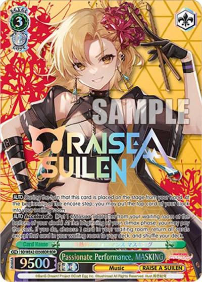 Passionate Performance MASKING BDR BD/WE42-E050BDR BDR BanG Dream! Girls Band Party! Countdown Collection Premium Booster Card