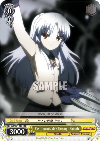 Past Formidable Enemy Kanade AB/W31-TE04 TD Angel Beats! Re:Edit Card