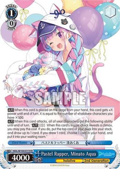 Pastel Rapper Minato Aqua HOL/W104-E119 R hololive production Vol.2 Card