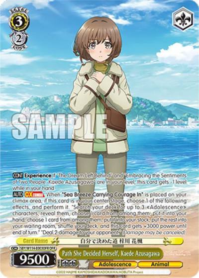 Path She Decided Herself Kaede Azusagawa OFR SBY/W114-E003OFR OFR Rascal Does Not Dream Series Card