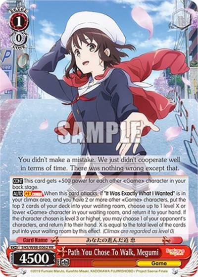 Path You Chose To Walk Megumi SHS/W98-E062 RR Saekano the Movie: Finale Card