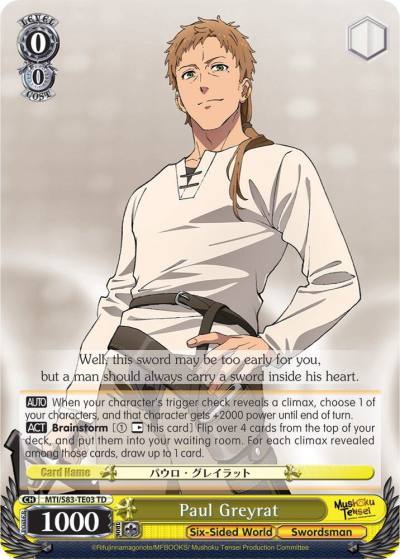 Paul Greyrat MTI/S83-TE03 TD Mushoku Tensei: Jobless Reincarnation Card