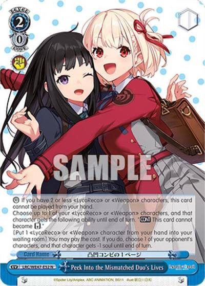 Peek Into the Mismatched Duos Lives LRC-WE47-E52 N Lycoris Recoil Premium Booster Card