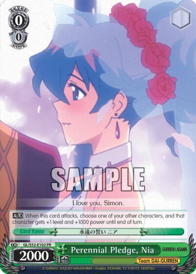 Perennial Pledge Nia GL/S52-E102 PR Gurren Lagann Card