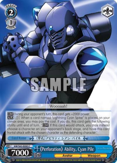 Perforation Ability Cyan Pile AW/S43-E095 C Accel World -Infinite Burst- Card
