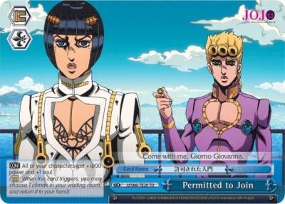 Permitted to Join JJ/S66-TE20 TD JoJo's Bizarre Adventure: Golden Wind Card